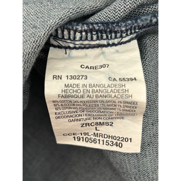 Riders Lee Denim Jacket Size L Indigo Hand Painted Creation of Adam Art to Wear - Picture 7 of 11